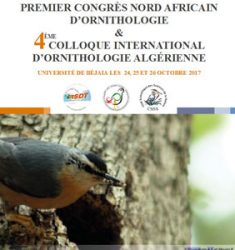 Premier Congrès Nord-Africain d’Ornithologie