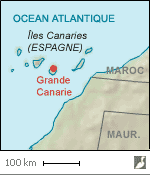 Situation de l'île de Grande Canarie, dans l'archipel des Canaries (Espagne)