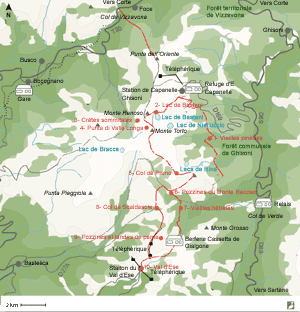 Carte du Monte Renoso (Haute-Corse/Corse-du-Sud)