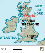 Situation de Whitburn (Grande-Bretagne)