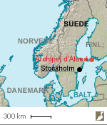 Situation de l'archipel d'Åland (Suède-Finlande)