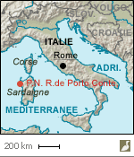 Situation du parc régional naturel de Porto Conte (Italie)