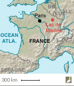 Situation du lac de Madine (Meuse)