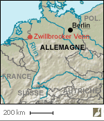 Situation de la réserve naturelle de la Zwillbrocker Venn (Allemagne) 