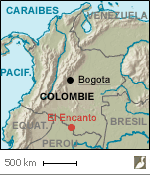 Situation du village d'El Encanto (Colombie)