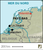 Situation de la commune d'Oldambt (Pays-Bas)