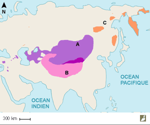 Aires de nidification des Gravelots de Leschenault, mongol et du Tibet