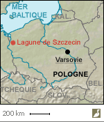 Situation de la lagune de Szczecin (Pologne)