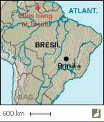 Situation des rios Ireng et Tacutu (Brésil-Guyana)