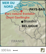 Situation du parc transfrontalier de Groot Saeftinghe (Pays-Bas/Belgique)