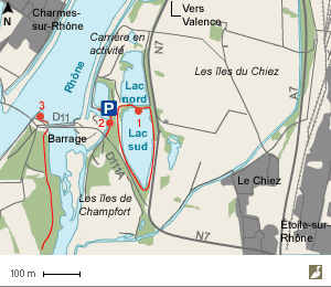 Carte des lacs de l'Ove blanc (Drôme)