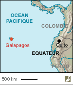 Situation des îles Galápagos (Équateur)