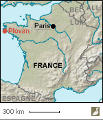 Situation de Plovan (Finistère)