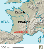 Situation de Gallician (Gard)